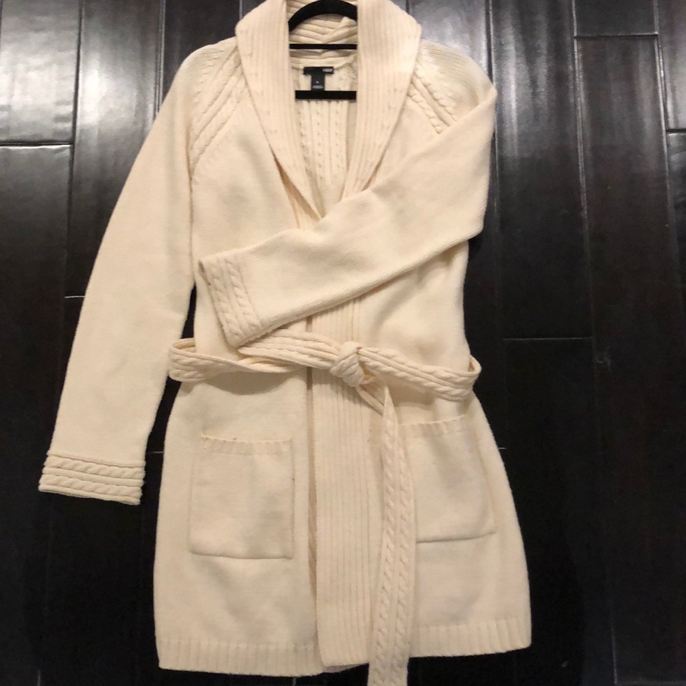 Cozy cream winter duster